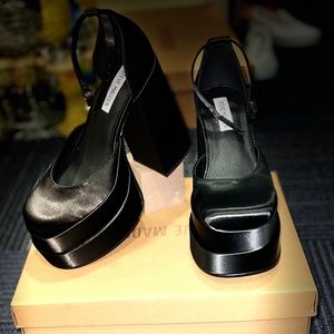 CHARLIZE BLACK SATIN 7.5